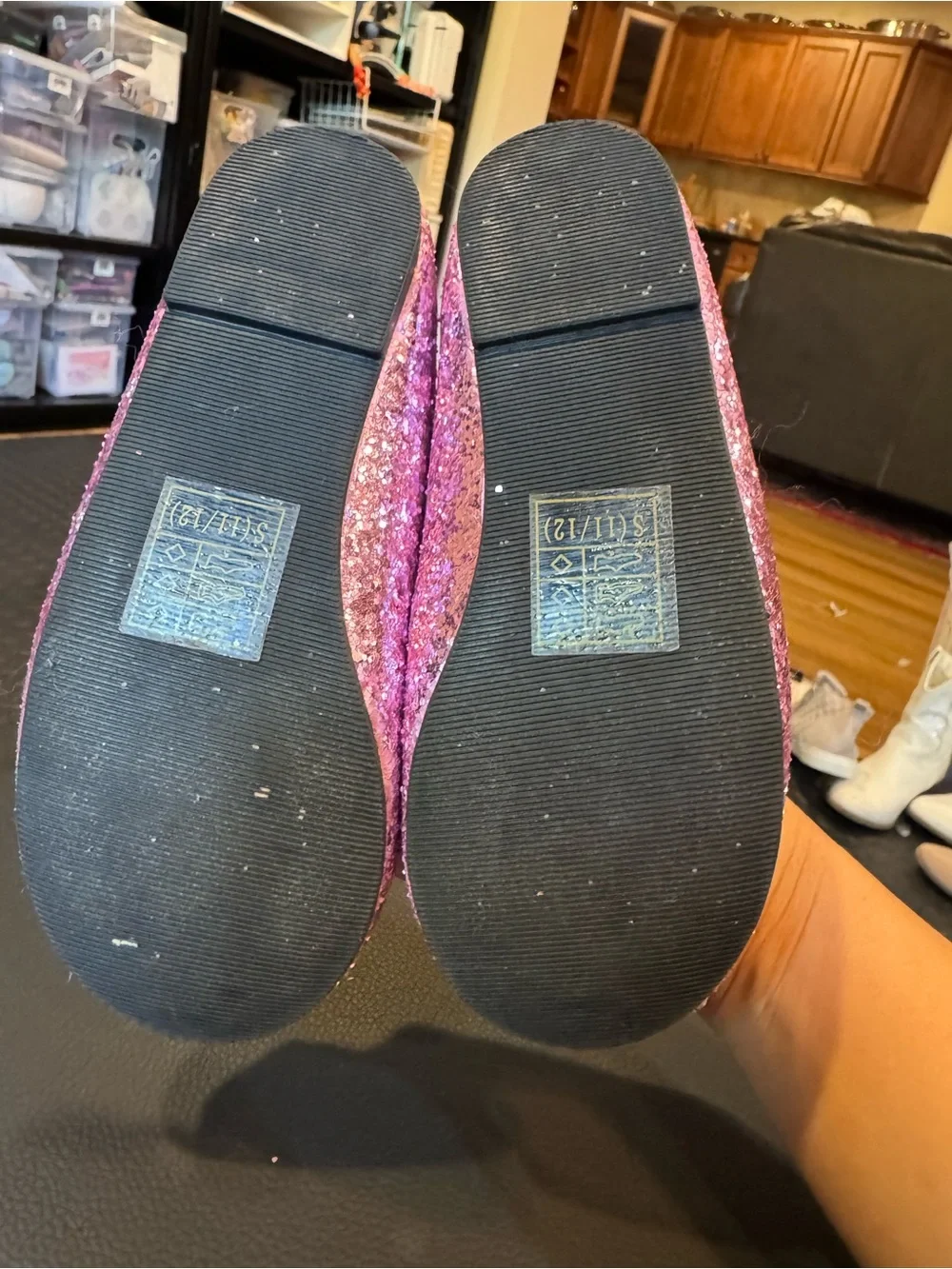 Pink glitter Mary Jane sz 11/12